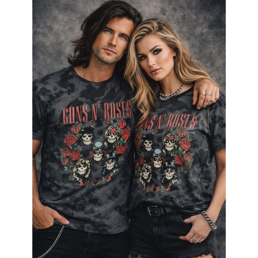 Guns N Roses Concert Tee Medium Rock Band Graphic